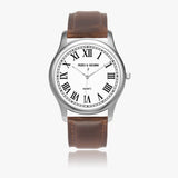 Pero & Giorni – Volturno Bianco Classic  (White Dial Quartz Silver Watch with Brown Leather Strap)
