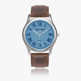Pero & Giorni – Volturno Azzurro Classic (Sky Blue Dial Quartz Silver Watch with Brown Leather Strap)
