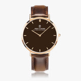 Pero & Giorni - Tibre Marrone Classic (Brown Dial Quartz Rose Gold Watch with Brown Leather Strap)