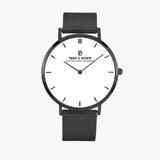 Pero & Giorni - Tibre Bianco (White Dial Quartz Black Watch with Black Mesh Bracelet)