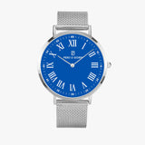 Pero & Giorni - Tanaro Blue Cobalto (Cobalt Blue Dial Quartz Watch with Silver Mesh Bracelet)