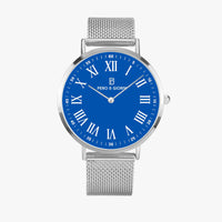 Pero & Giorni - Tanaro Blue Cobalto (Cobalt Blue Dial Quartz Watch with Silver Mesh Bracelet)