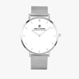 Pero & Giorni - Tibre Bianco (White Dial Quartz Silver Watch with Silver Mesh Bracelet)