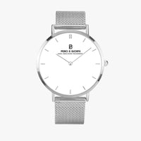 Pero & Giorni - Tibre Bianco (White Dial Quartz Silver Watch with Silver Mesh Bracelet)