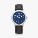 Pero & Giorni - Arno Blu Notte Classic (Midnight Blue Dial Quartz Silver Watch with Black Leather Strap)