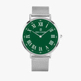 Pero & Giorni - Tanaro Verde (Green Dial Quartz Watch with Silver Mesh Bracelet)