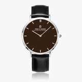 Pero & Giorni - Tibre Marrone Classic (Brown Dial Quartz Silver Watch with Black Leather Strap)