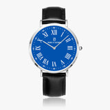 Pero & Giorni - Tanaro Blue Cobalto Classic (Cobalt Blue Dial Quartz Watch with Black Leather Strap)