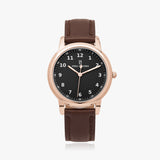 Pero & Giorni - Arno Nero Classic (Black Dial Quartz Rose Gold Watch with Brown Leather Strap)