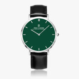 Pero & Giorni – Tibre Verde Smeraldo Classic (Green Dial Quartz Silver Watch with Black Leather Strap)