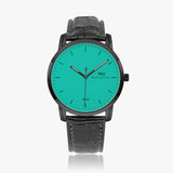 Pero & Giorni – Sicília Verde Acqua Classic  (Turquoise-Green Dial Quartz Black Watch with Black Leather Strap)