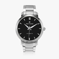 Pero & Giorni – Maggiore Nero  (Black Dial Automatic Watch with Silver Stainless-Steel Bracelet)