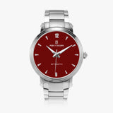 Pero & Giorni – Maggiore Borgogna (Red Dial Automatic Watch with Silver Steel Bracelet)