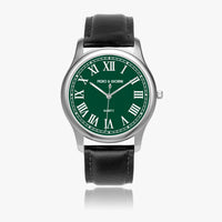 Pero & Giorni – Volturno Verde Bosco Classic  (Green Dial Quartz Silver Watch with Black Leather Strap)