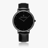 Pero & Giorni - Tibre Nero Classic (Black Dial Quartz Black Watch with Black Leather Strap)
