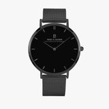 Pero & Giorni - Tibre Nero (Black Dial Quartz Black Watch with Black Mesh Bracelet)