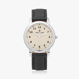 Pero & Giorni - Arno Beige Chiaro Classic (Light Beige Dial Quartz Silver Watch with Black Leather Strap)