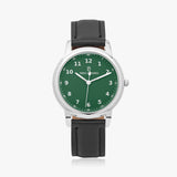 Pero & Giorni - Arno Verde Militare Classic (Military Green Dial Quartz Silver Watch with Black Leather Strap)