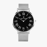 Pero & Giorni – Tanaro Nero (Black Dial Quartz Watch with Silver Mesh Bracelet)