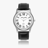 Pero & Giorni – Volturno Bianco Classic  (White Dial Quartz Silver Watch with Black Leather Strap)