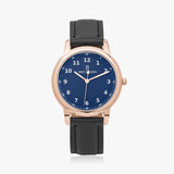 Pero & Giorni - Arno Blu Notte Classic (Midnight Blue Dial Quartz Rose Gold Watch with Black Leather Strap)