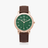 Pero & Giorni - Arno Verde Militare Classic (Verde Militare Dial Quartz Rose Gold Watch with Brown Leather Strap)