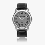 Pero & Giorni – Volturno Grigio Classic (Grey Dial Quartz Silver Watch with Black Leather Strap)