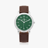 Pero & Giorni - Arno Verde Militare Classic (Military Green Dial Quartz Silver Watch with Brown Leather Strap)
