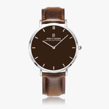 Pero & Giorni - Tibre Marrone Classic (Brown Dial Quartz Silver Watch with Brown Leather Strap)