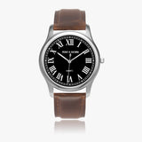 Pero & Giorni – Volturno Nero Classic (Black Dial Quartz Silver Watch with Brown Leather Strap)