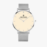 Pero & Giorni – Tibre Beige Chiaro (Beige Dial Quartz Silver Watch with Silver Mesh Bracelet)
