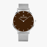 Pero & Giorni – Tibre Marrone (Brown Dial Quartz Silver Watch with Silver Mesh Bracelet)