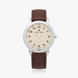 Pero & Giorni - Arno Beige Chiaro Classic (Light Beige Dial Quartz Silver Watch with Brown Leather Strap)