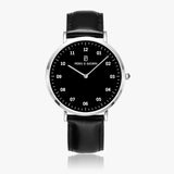 Pero & Giorni – Adige Nero Classic (Black Dial Quartz Silver Watch with Black Leather Strap)