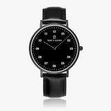 Pero & Giorni – Adige Nero Classic (Black Dial Quartz Black Watch with Black Leather Strap)
