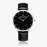 Pero & Giorni - Tibre Nero Classic (Black Dial Quartz Silver Watch with Black Leather Strap)