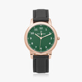 Pero & Giorni - Arno Verde Militare Classic (Military Green Dial Quartz Rose Gold Watch with Black Leather Strap)