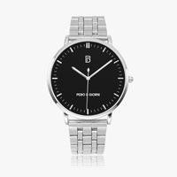 Pero & Giorni – Regalia Nero (Black Dial Quartz Silver Watch)