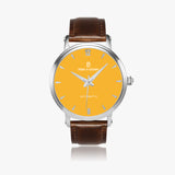 Pero & Giorni – Maggiore Giallo Classic (Yellow Dial Automatic Watch with Brown Leather Strap)