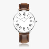 Pero & Giorni - Tanaro Bianco Classic (White Dial Quartz Watch with Brown Leather Strap)