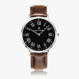 Pero & Giorni - Tanaro Nero Classic (Black Dial Quartz Watch with Brown Leather Strap)