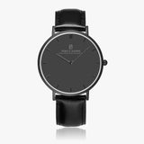 Pero & Giorni - Tibre Grigio Classic (Grey Dial Quartz Black Watch with Black Leather Strap)