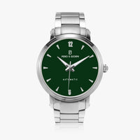 Pero & Giorni – Maggiore Verde Bosco (Forest Green Dial Automatic Watch with Silver Stainless-Steel Bracelet)