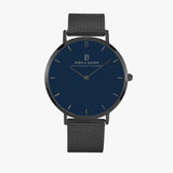Pero & Giorni – Tibre Blu Notte (Navy Blue Dial Quartz Black Watch with Black Mesh Bracelet)