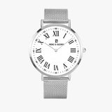 Pero & Giorni - Tanaro Bianco (White Dial Quartz Watch with Silver Mesh Bracelet)