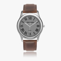 Pero & Giorni – Volturno Grigio Classic (Grey Dial Quartz Silver Watch with Brown Leather Strap)