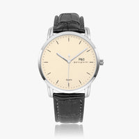 Pero & Giorni – Sicília Avorio Classic  (Ivory Dial Quartz Silver Watch with Black Leather Strap)