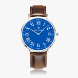 Pero & Giorni - Tanaro Blue Cobalto Classic (Cobalt Blue Dial Quartz Watch with Brown Leather Strap)