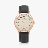 Pero & Giorni - Arno Beige Chiaro Classic (Light Beige Dial Quartz Rose Gold Watch with Black Leather Strap)