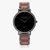 Pero & Giorni – Calcinara Nero (Black Dial Quartz Black Copper Watch with Natural Wood Strap)